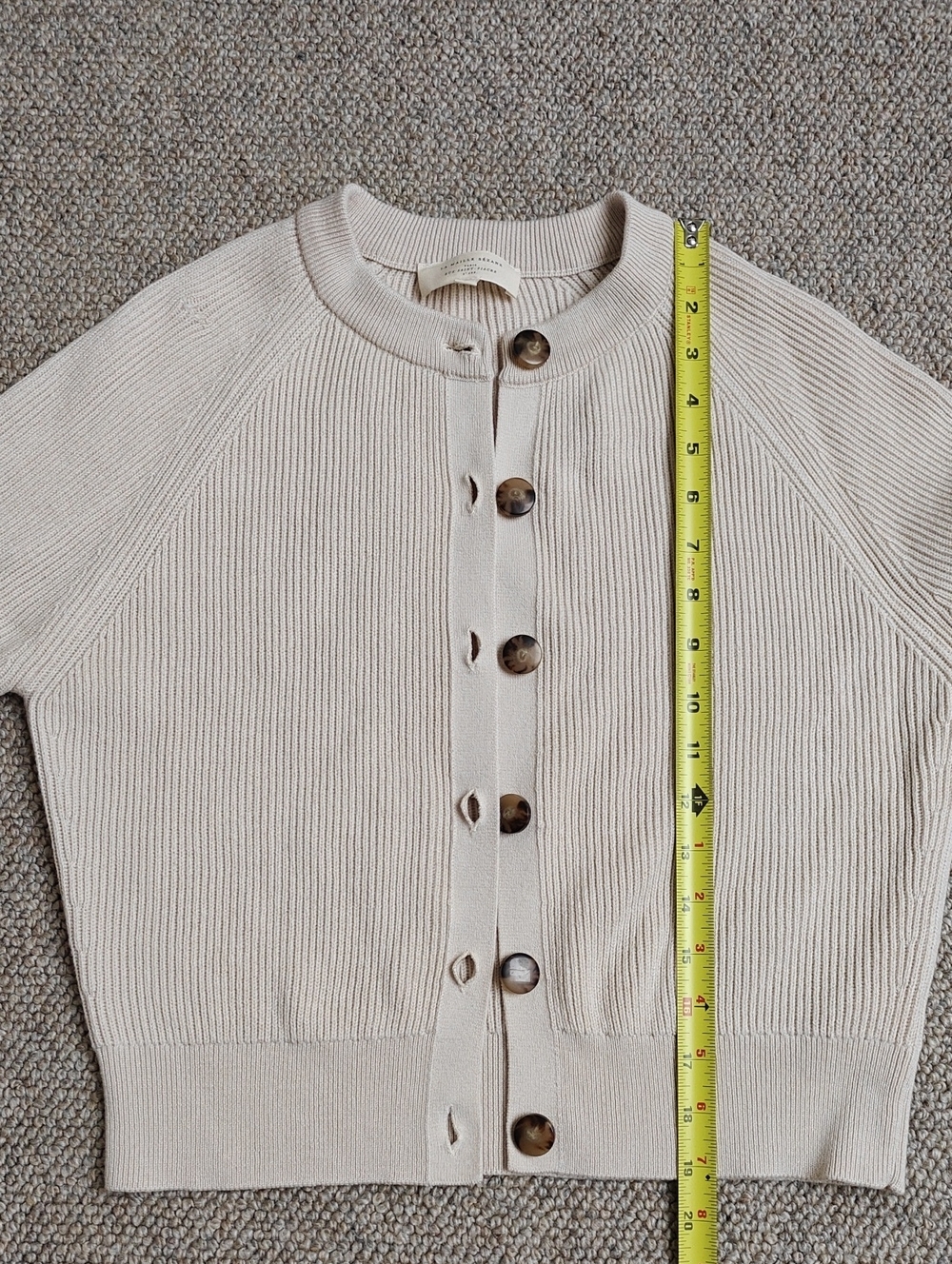 Sezane Sonnie Cardigan In Cream, Size Small - Picture 10 of 15